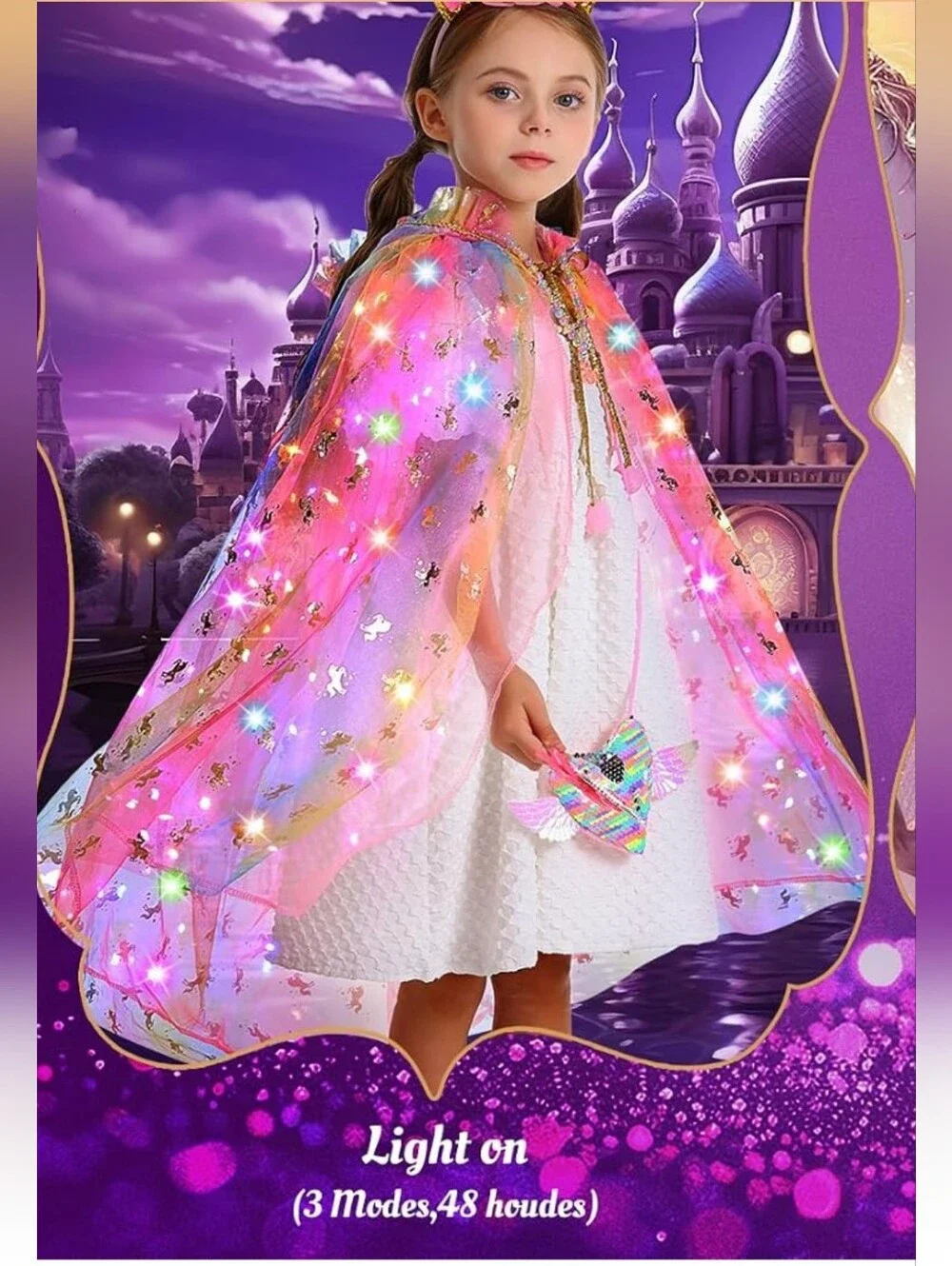 Unicorn cape magical pink